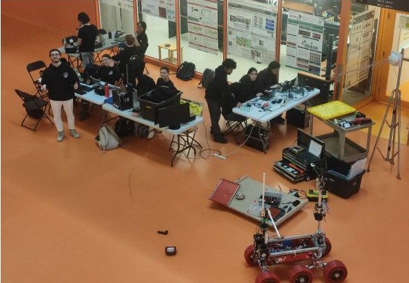 GUI of the rover in action